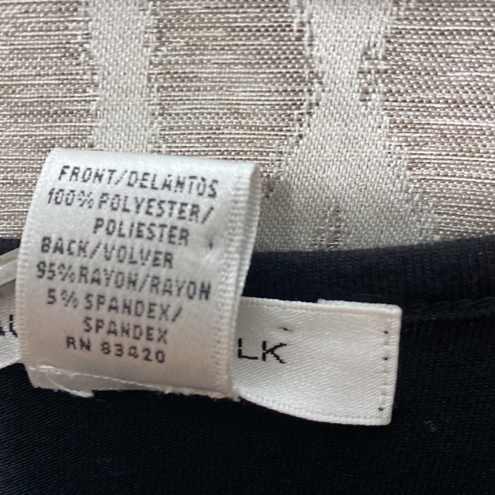 August Silk Abstract Multicolor Print Sleeveless Tank with Black Back Size: Lg - Picture 4 of 4